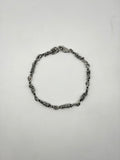 Handmade Barbed Wire Bracelet 18 gauge .925 Sterling Silver Wire, Version 1