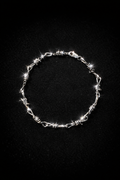 Barbed Wire Bracelet 18 gauge Sterling Silver Wire
