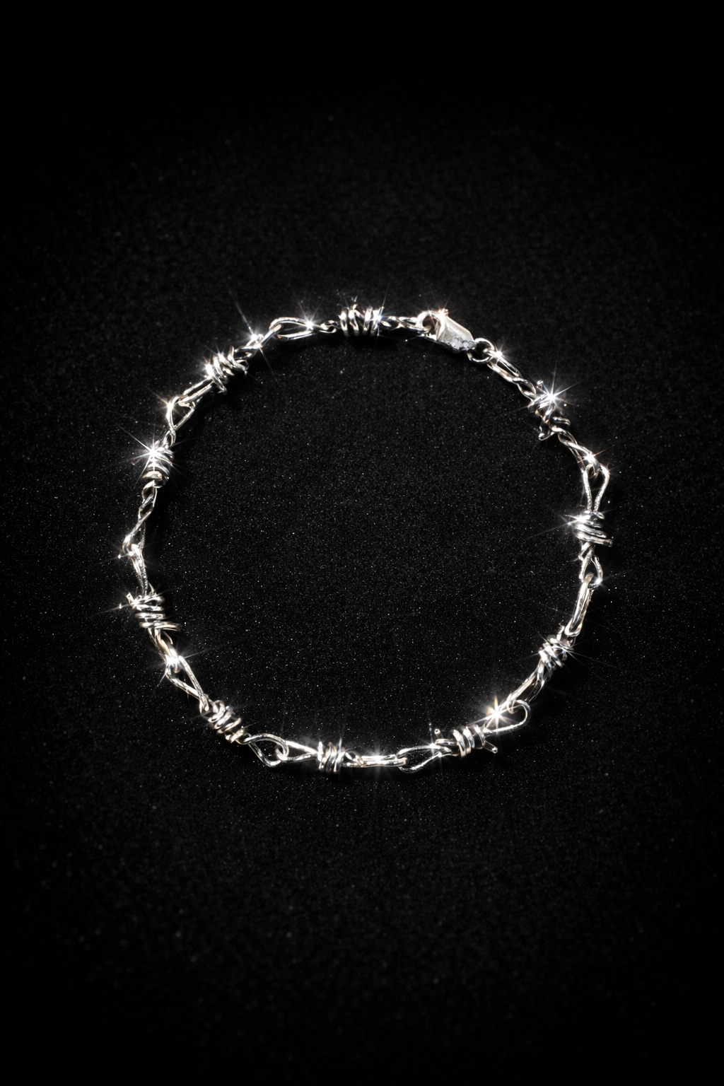 Barbed Wire Bracelet 18 gauge Sterling Silver Wire