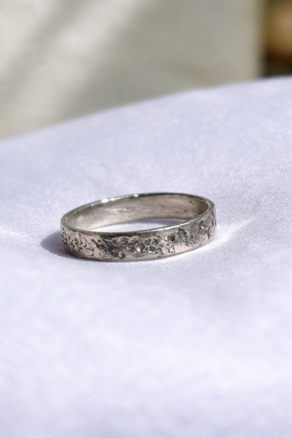 Crater Band/Ring .925 Sterling Silver