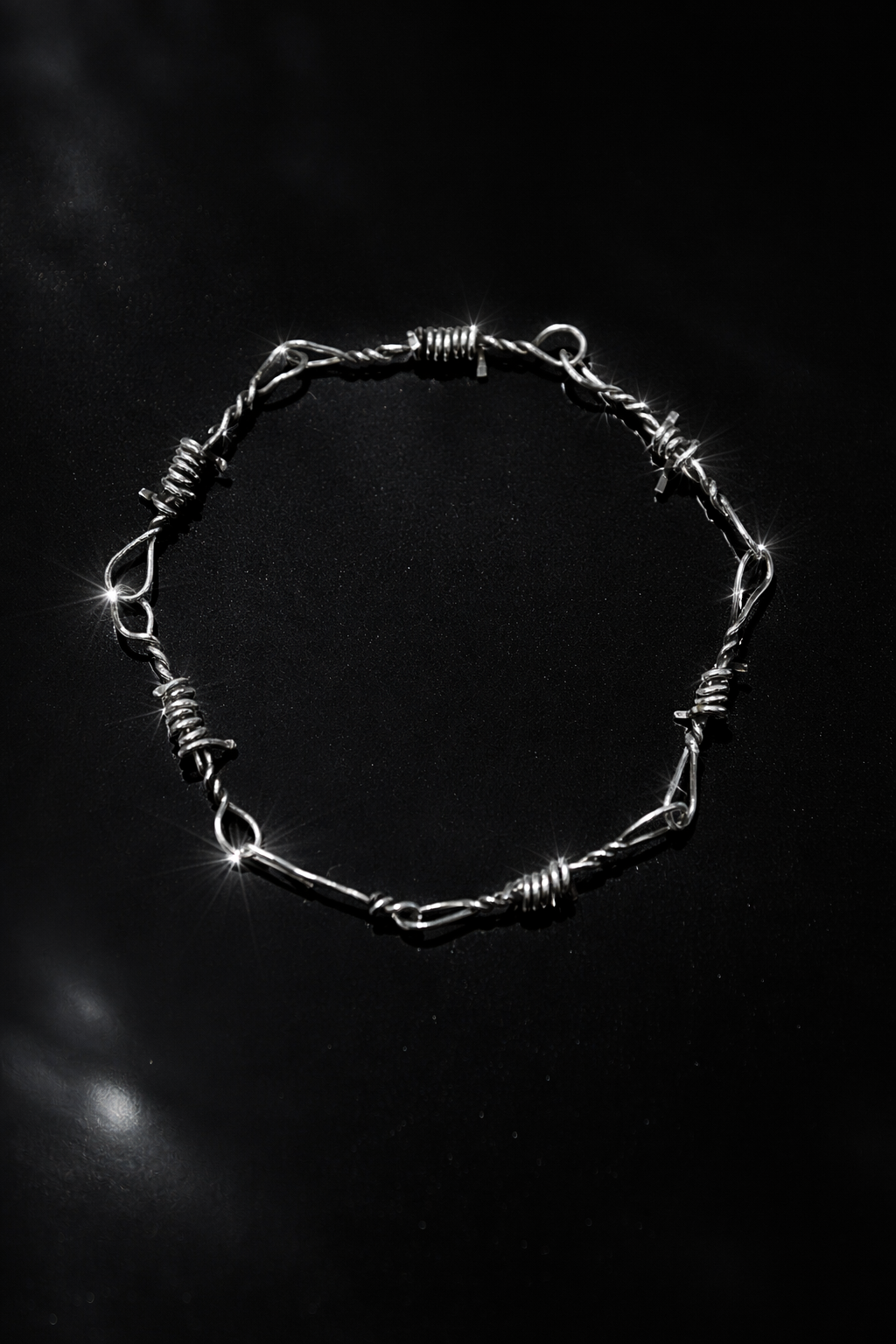 V2 Barbed Wire Bracelet 20 gauge Sterling Silver Wire