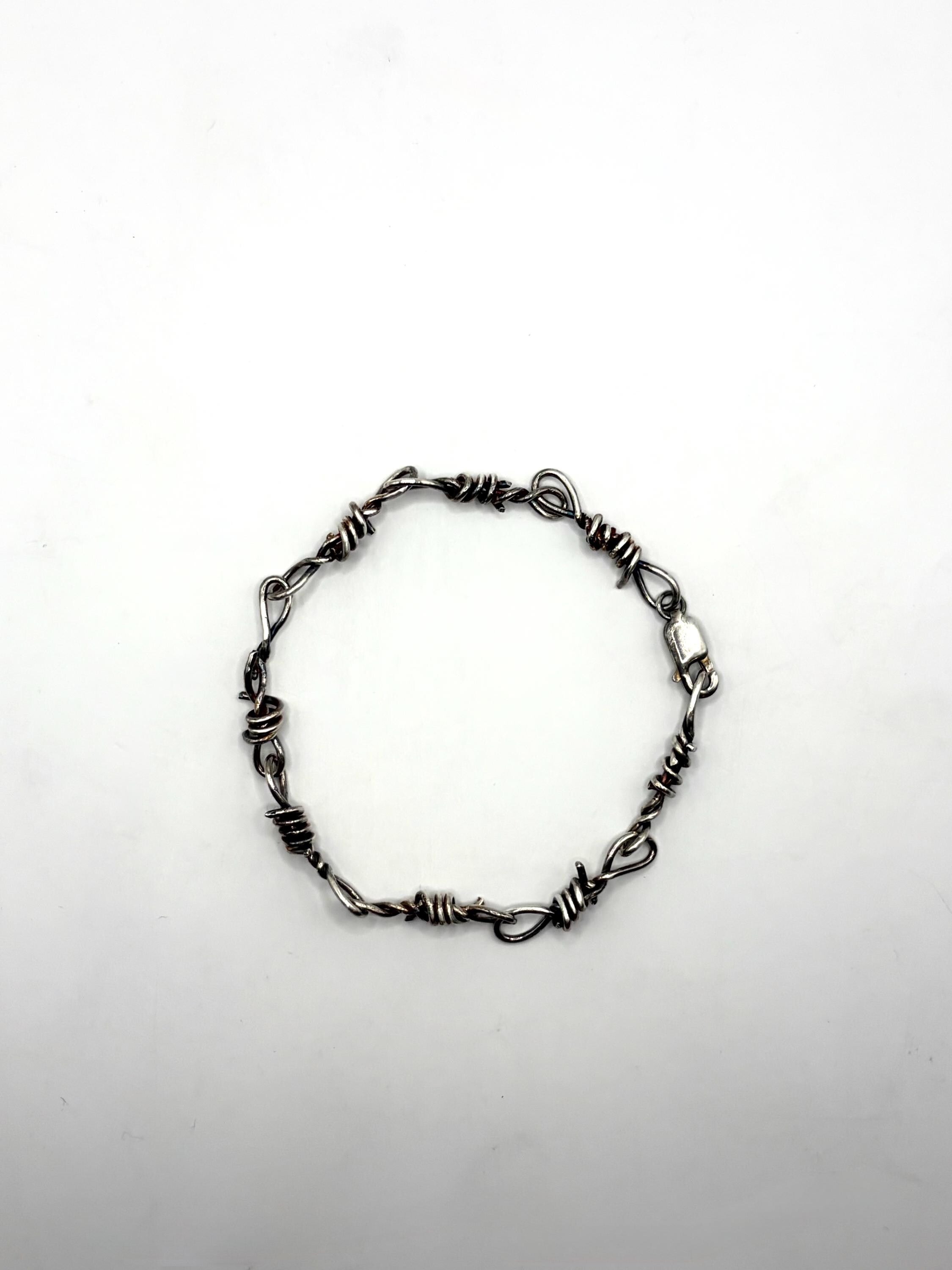 Barbed Wire Bracelet 18 gauge Sterling Silver Wire