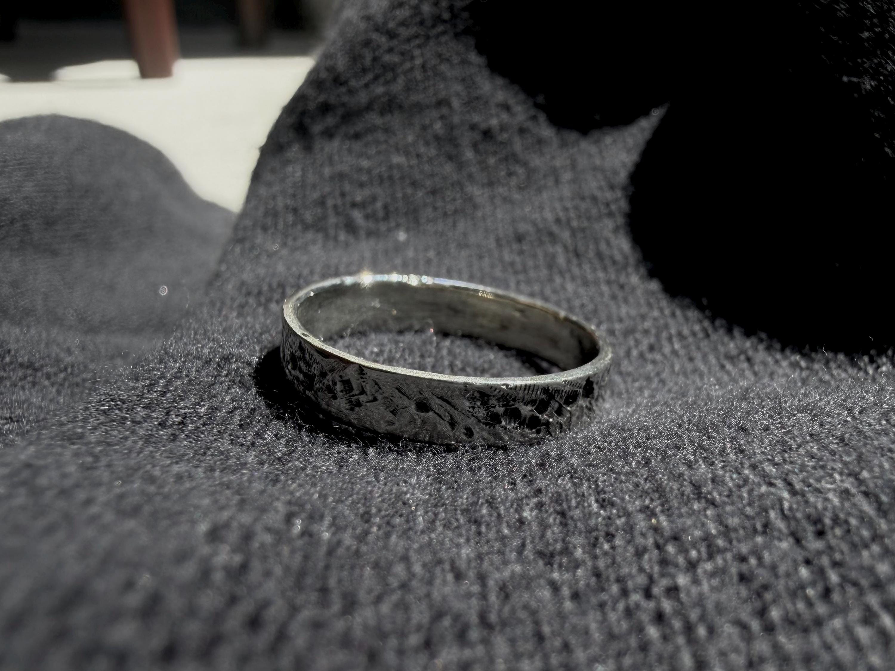 Crater Band/Ring .925 Sterling Silver