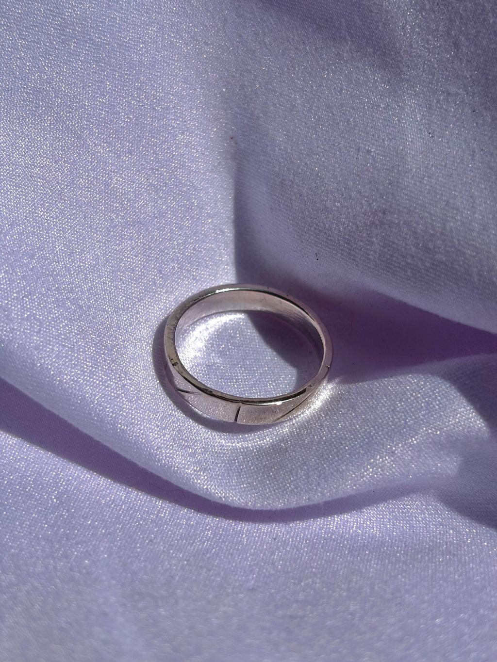 Sterling Silver band/ring, handmade, hand carved design.