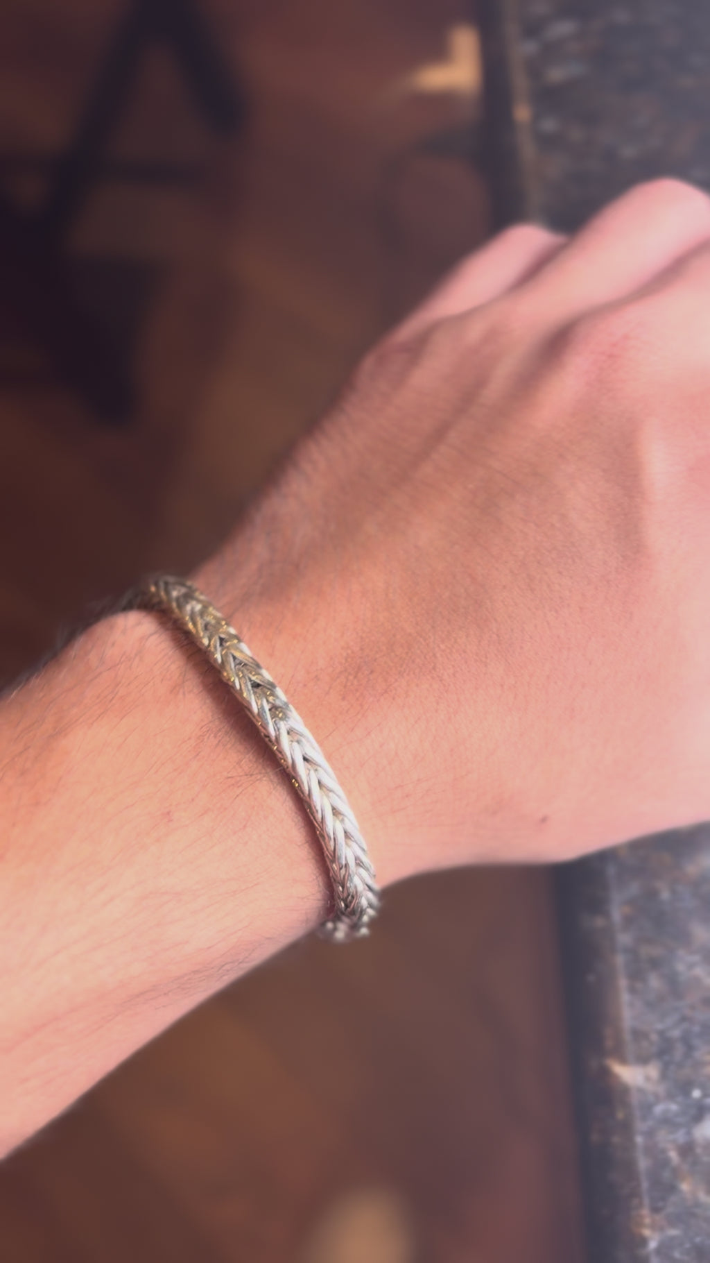 Handmade Foxtail Bracelet, .925 Sterling Silver