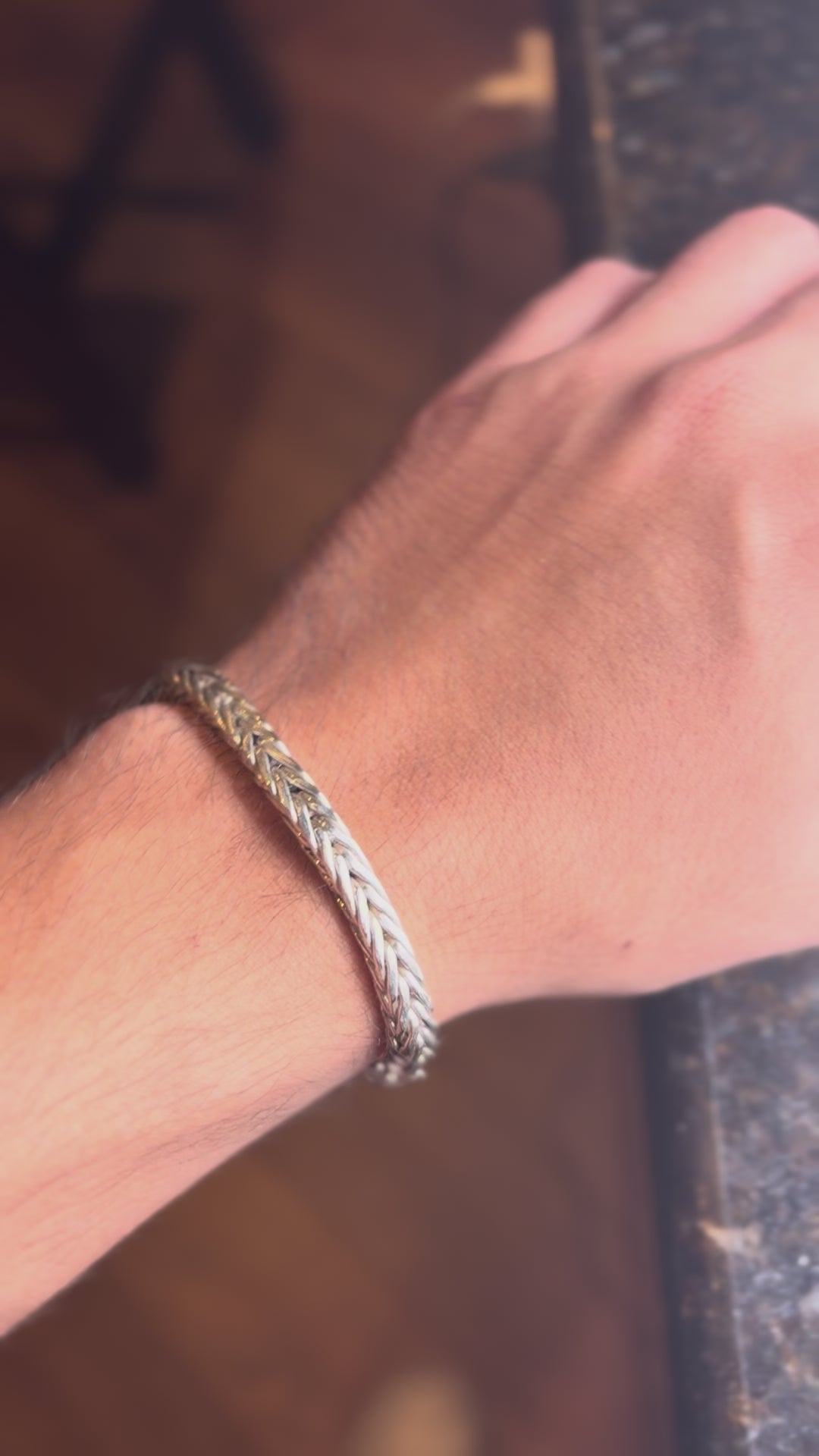 Handmade Foxtail Bracelet, .925 Sterling Silver